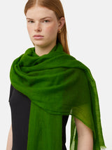 Pure Cashmere Gauze Scarf | Green