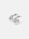 Molten Metal Hoop Earrings | Silver