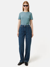 Supima Cotton Crew Neck Tee | Blue