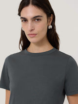 Supima Cotton Crew Neck Tee | Steel Grey