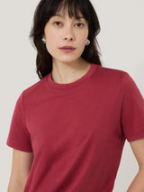 Supima Cotton Crew Neck Tee | Deep Rose