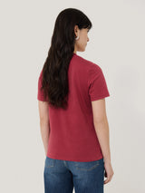 Supima Cotton Crew Neck Tee | Deep Rose