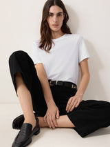 Supima Cotton Crew Neck Tee | White