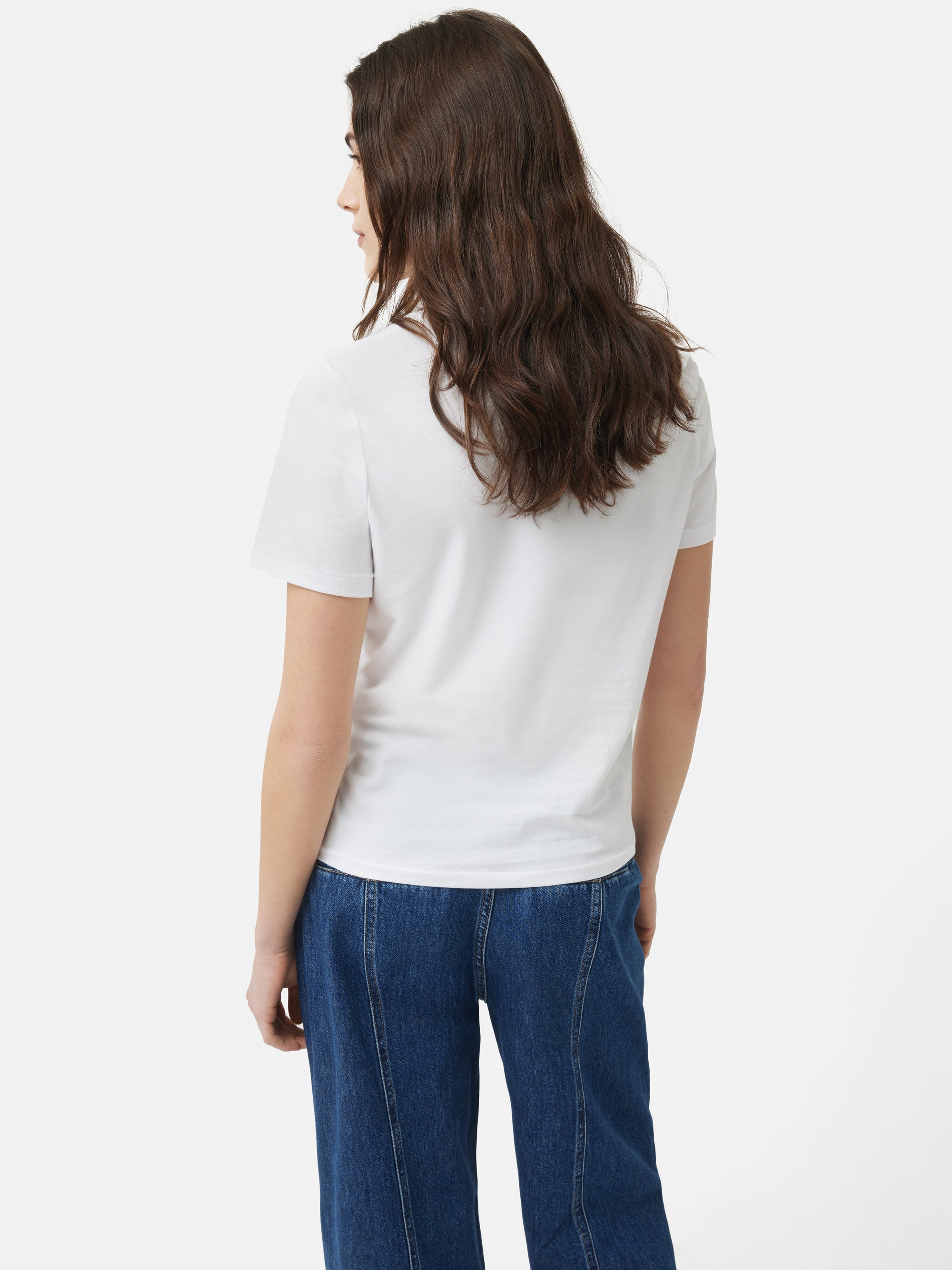 Supima Cotton Crew Neck Tee | White – Jigsaw