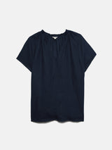 Light Linen Shell Top | Navy