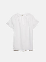 Light Linen Shell Top | White
