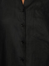 Linen Relaxed Shirt | Black