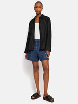 Linen Relaxed Shirt | Black