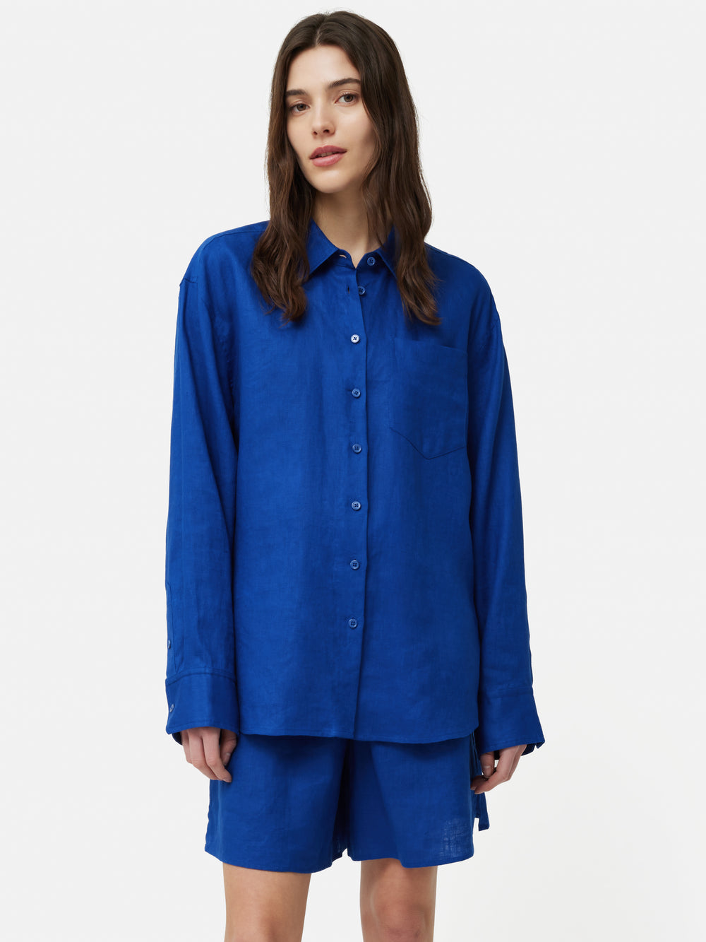 Linen Relaxed Shirt 3/4 Sleeve