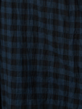 Checked Tunic Blouse | Navy