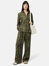 Shadow Floral Jacquard Shirt | Green
