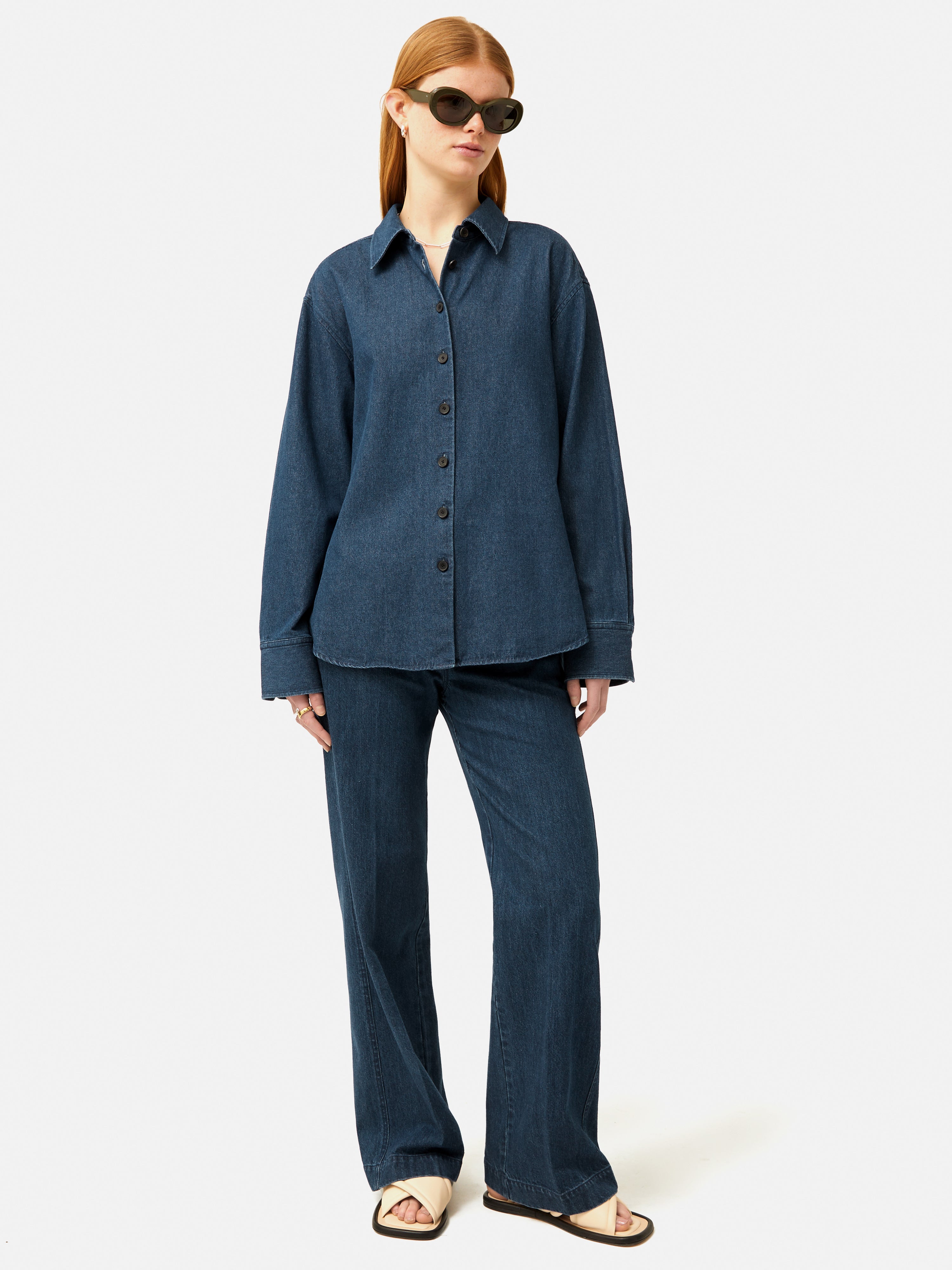 Retro Loose Silhouette Denim Shirt ICM0083