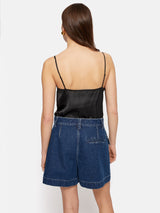 Recycled Satin Cami | Black
