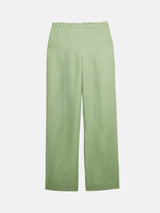 Irish Linen Twill Palazzo Trouser | Green