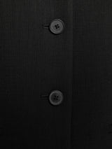 Hopsack Tailored Waistcoat | Black