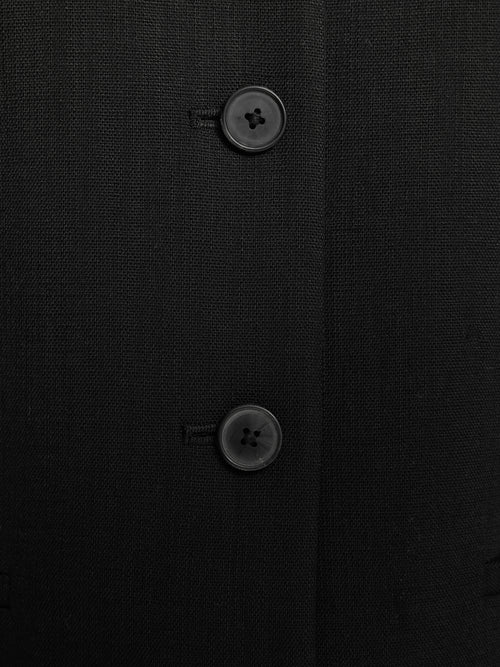 Hopsack Tailored Waistcoat | Black