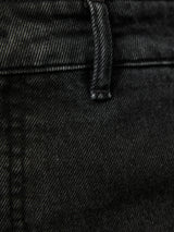 Denim Slit Midi Skirt | Washed Black