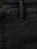 Denim Slit Midi Skirt | Washed Black