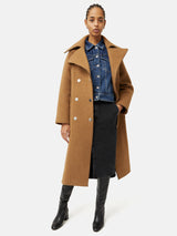 Denim Slit Midi Skirt | Washed Black