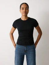 Fine Cotton Baby Tee | Black