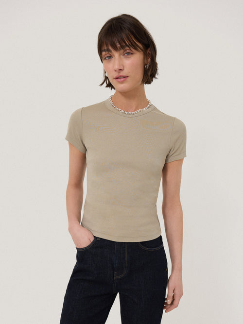 Fine Cotton Baby Tee | Grey