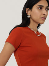 Fine Cotton Baby Tee | Orange