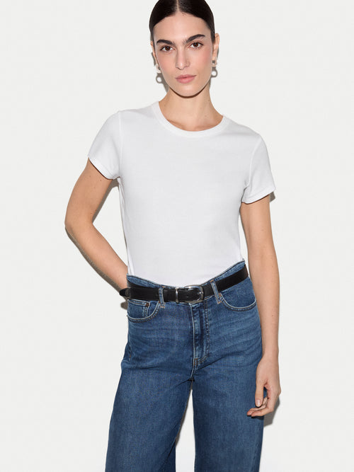 Fine Cotton Baby T-shirt | White