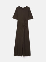 Twist Front Dress | Brown