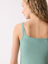Square Neck Layering Tank | Green