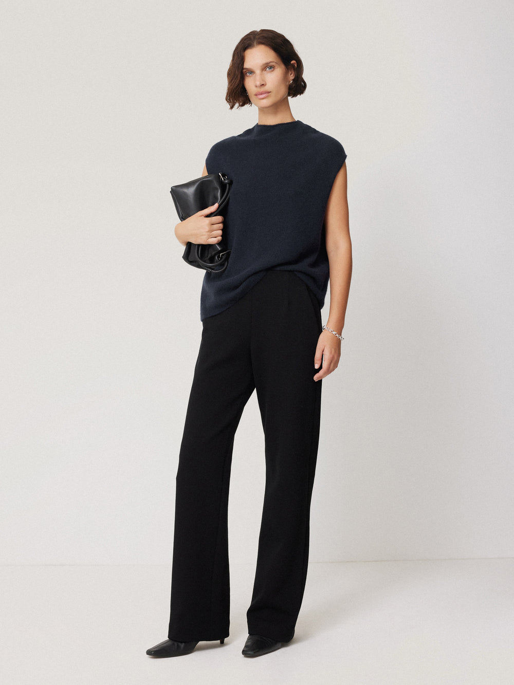CASHMERE ROSE FLUTTER CAP SLEEVE KNIT TOP main image 1