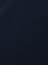Cotton Blend Knitted Skirt | Navy