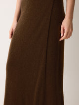 Soft Gauzy Knit Skirt | Brown