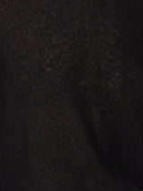 Soft Gauzy Knit Poncho Jumper | Black