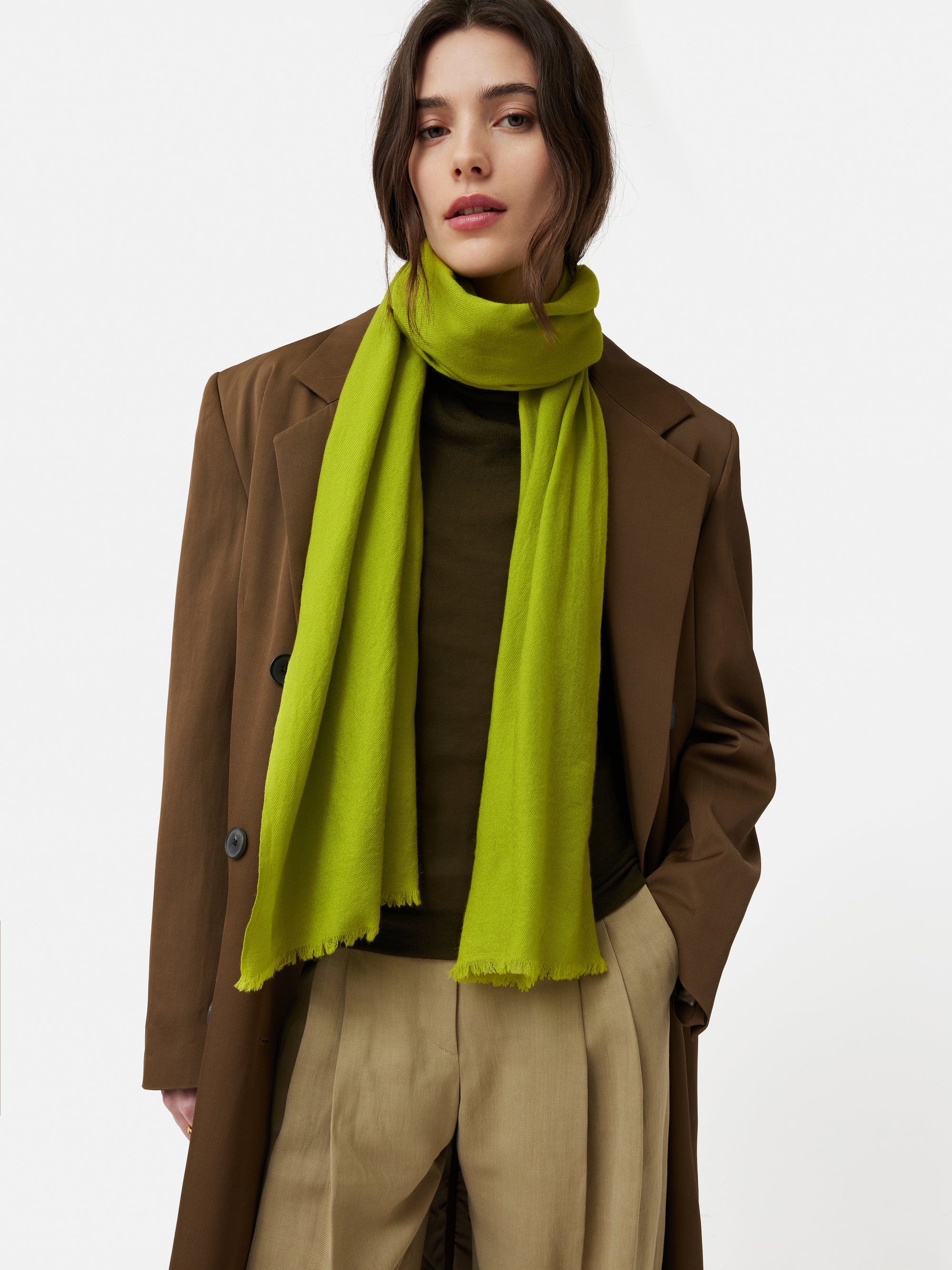 Sister Fashion Plain Pashmina With Tassel Edge Mustard main image 0