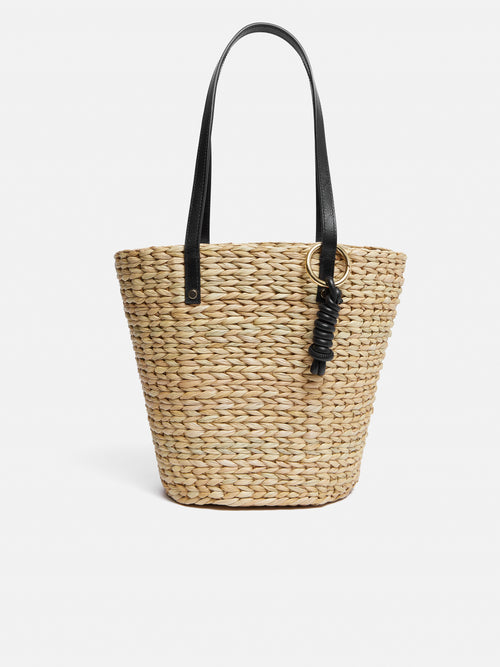 Straw Bucket Bag | Natural