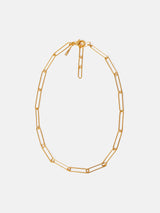 Paper Clip Chain Necklace | Gold