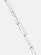 Paper Clip Chain Necklace | Silver