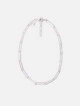 Paper Clip Chain Necklace | Silver