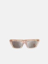 Shere Angled Cats Eye Sunglasses | Peach