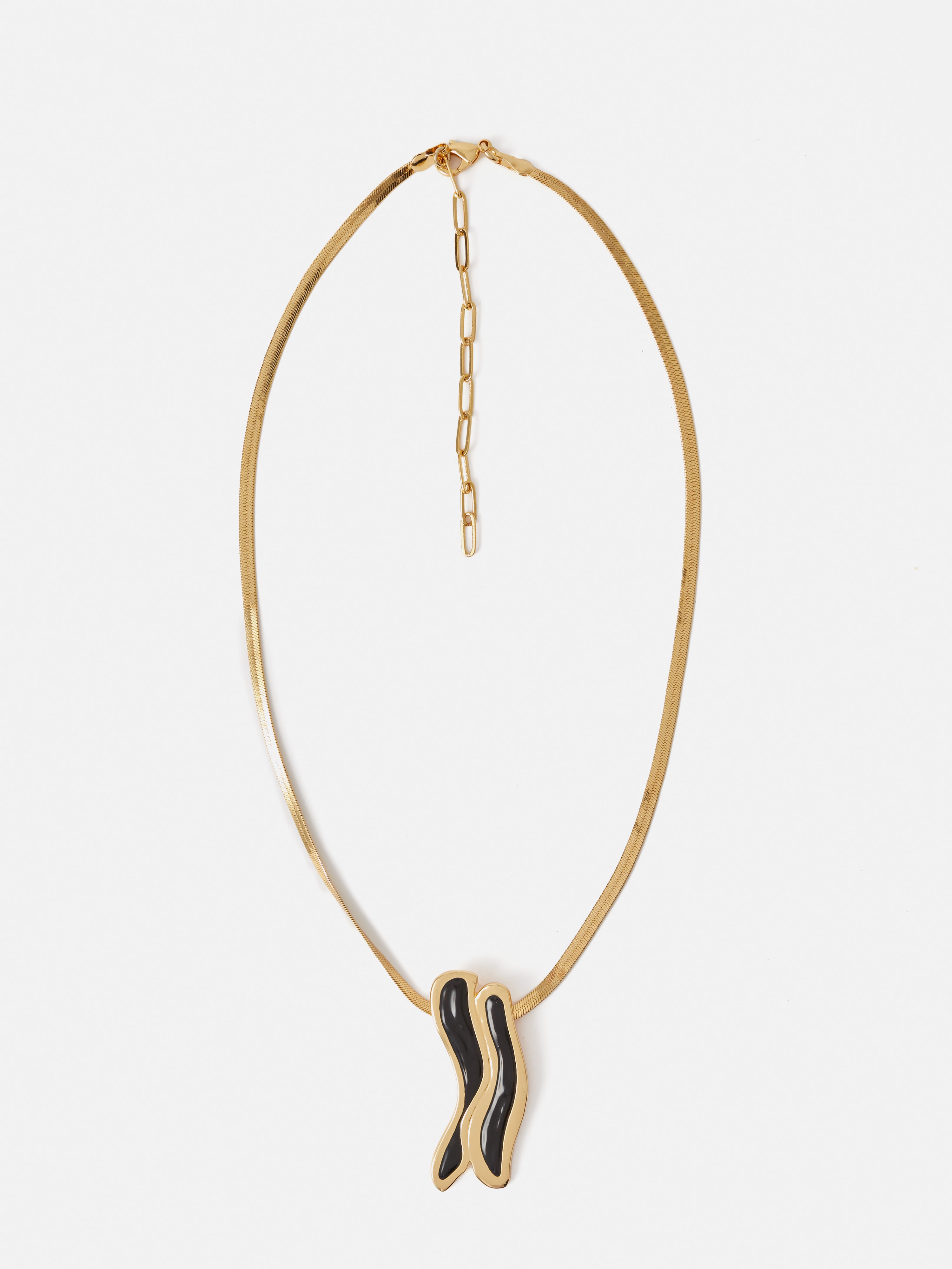 Organic Enamel Inlay Pendant | Black – Jigsaw