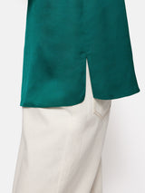 Satin Sleeveless Top | Green