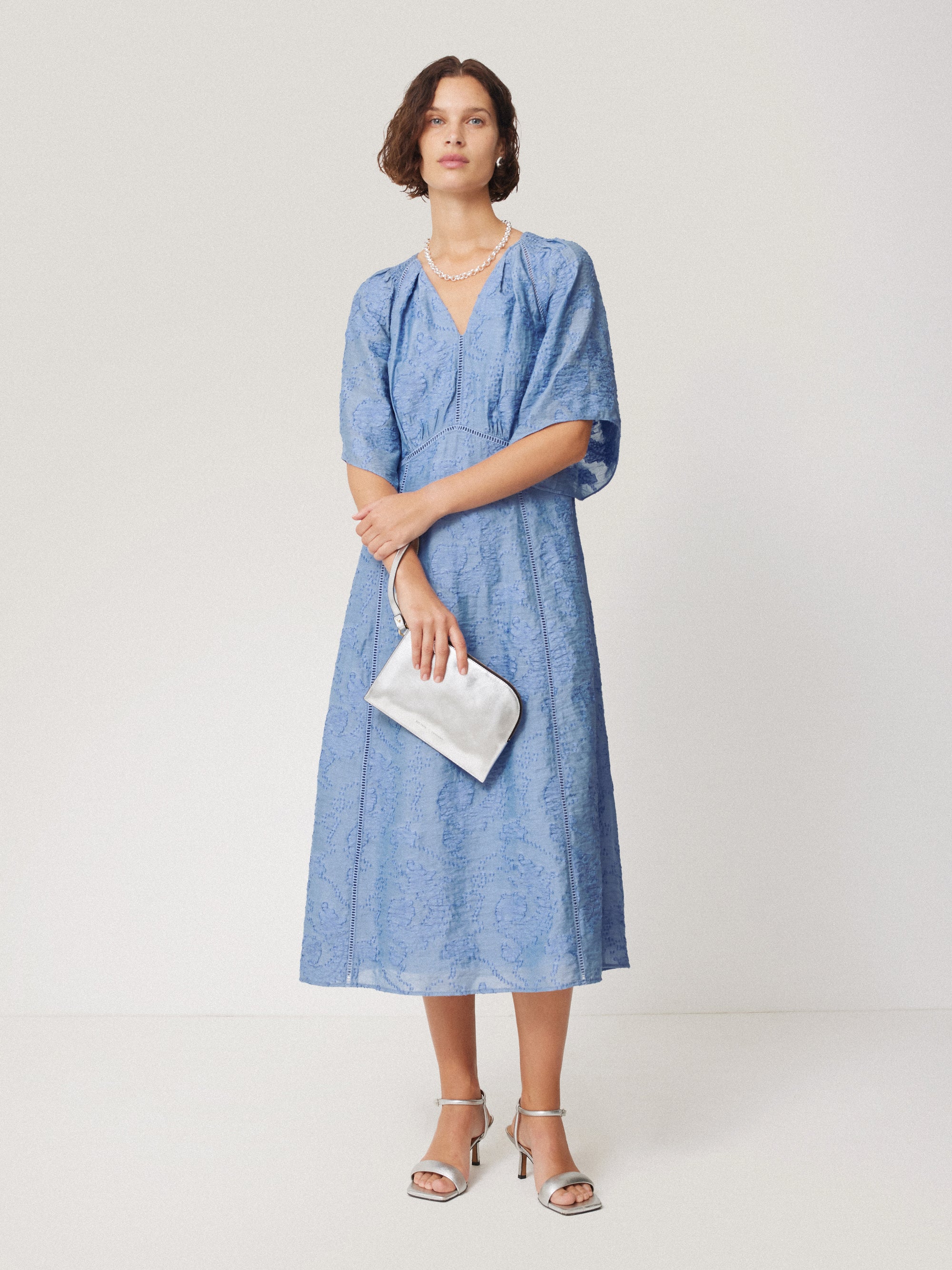 Blue rose Jacquard 3-piece Set