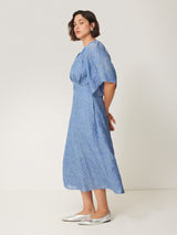 Textured Jacquard Dress | Blue