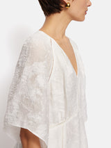 Textured Jacquard Dress | White