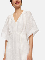 Textured Jacquard Dress | White