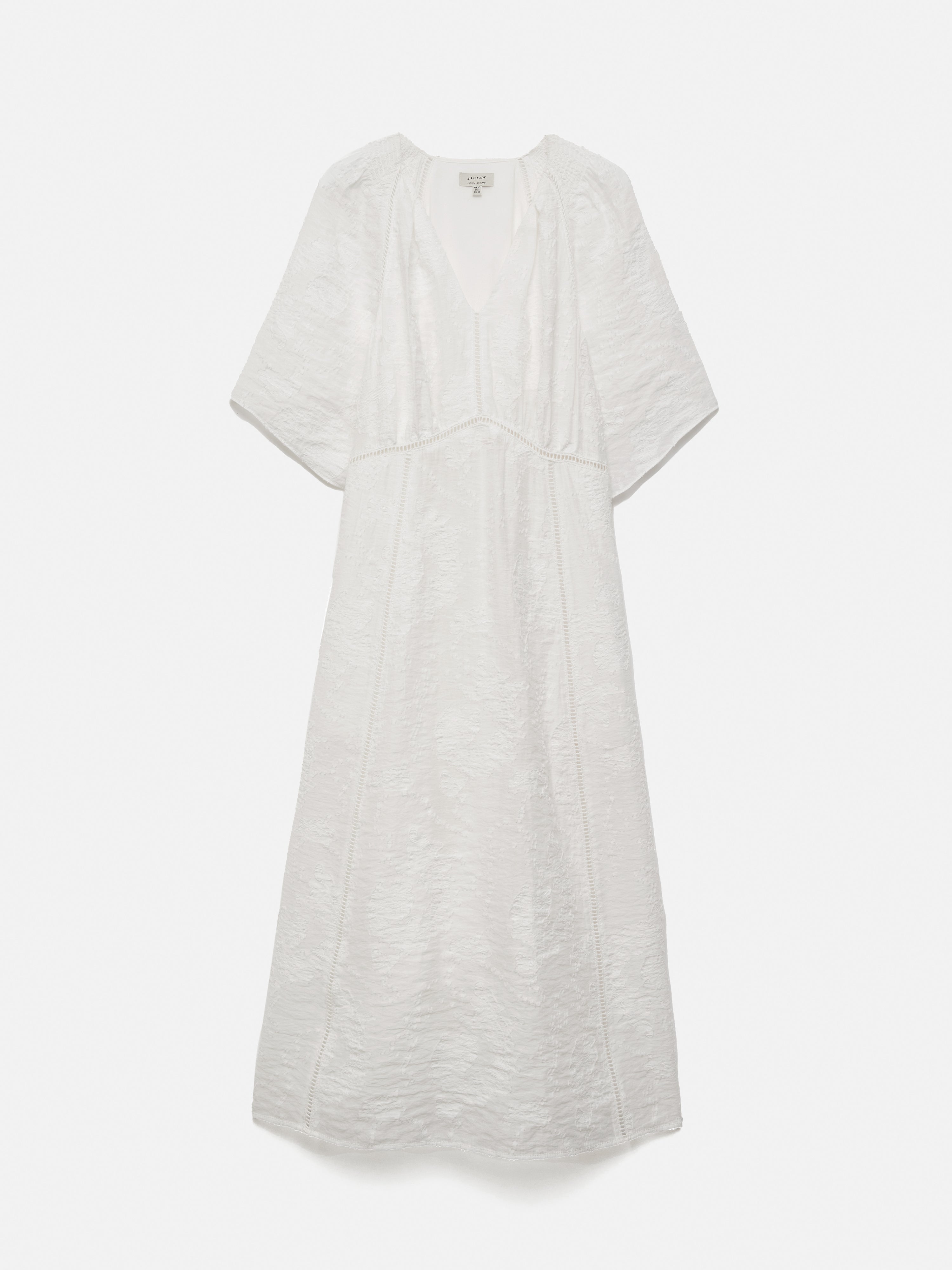 Textured Jacquard Dress | White – Jigsaw