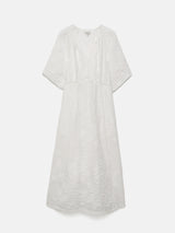 Textured Jacquard Dress | White