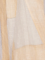 Abstract Silk Linen Gauze Dress | Blue