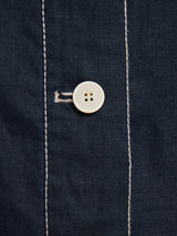 French Linen Cropped Jacket | Navy