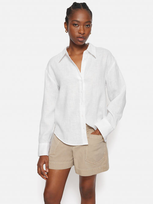 Linen Casual Shirt | White